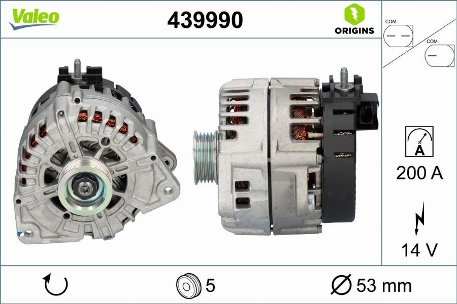 Valeo 439990 - Генератор avtokuzovplus.com.ua