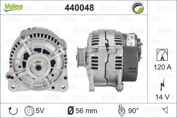 Valeo 440048 - Генератор autocars.com.ua