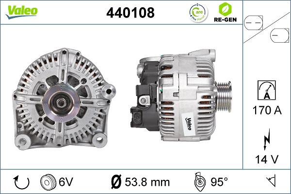 VALEO 440108 - Генератор autocars.com.ua