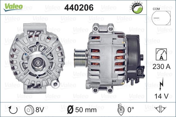 Valeo 440206 - Генератор autocars.com.ua