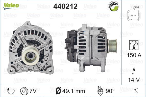 Valeo 440212 - Генератор autocars.com.ua