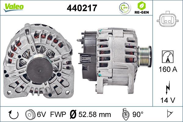 VALEO 440217 - Генератор autocars.com.ua