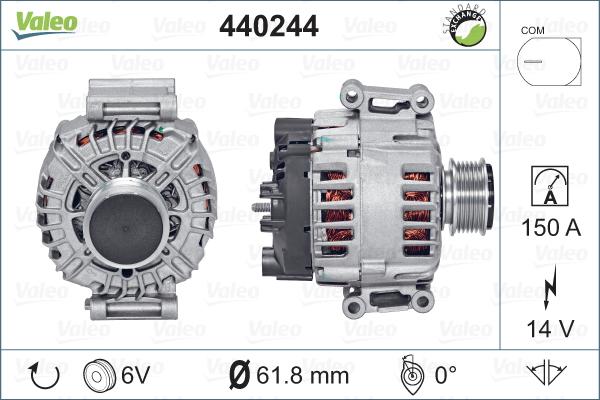 Valeo 440244 - Генератор autocars.com.ua