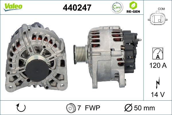 VALEO 440247 - Генератор autocars.com.ua