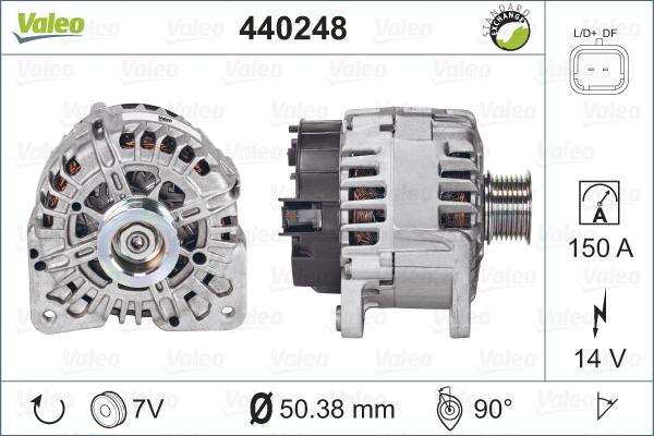 Valeo 440248 - Генератор avtokuzovplus.com.ua