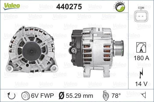 Valeo 440275 - Генератор autocars.com.ua