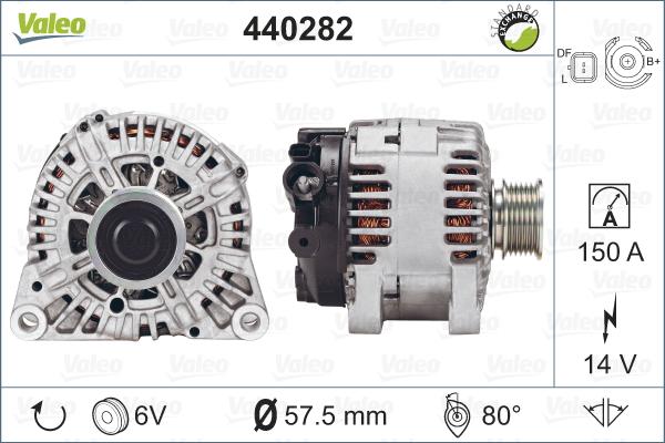 Valeo 440282 - Генератор autocars.com.ua