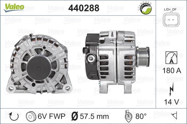 Valeo 440288 - Генератор autocars.com.ua