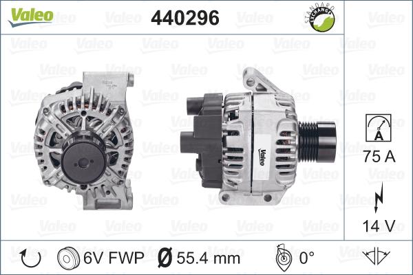 Valeo 440296 - Генератор autocars.com.ua