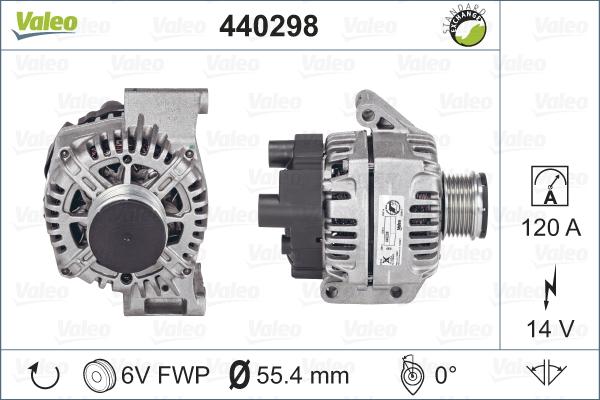 Valeo 440298 - Генератор autocars.com.ua