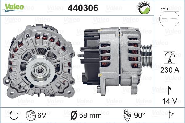 Valeo 440306 - Генератор autocars.com.ua