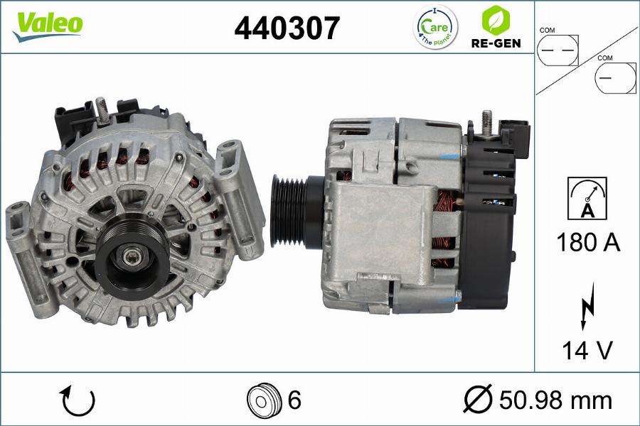 Valeo 440307 - Генератор autocars.com.ua