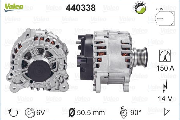 Valeo 440338 - Генератор autocars.com.ua