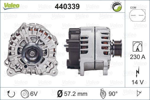 Valeo 440339 - Генератор autocars.com.ua