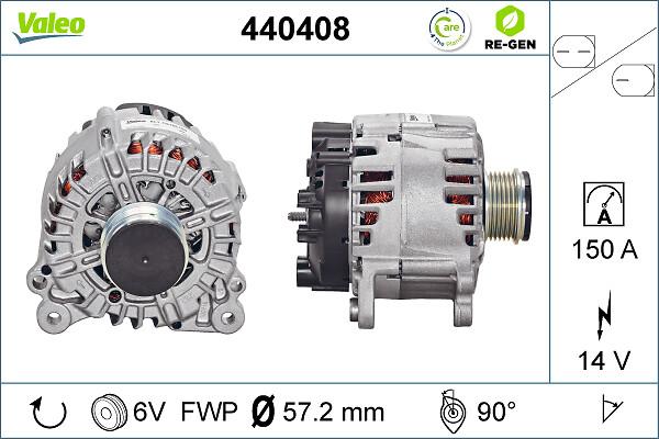 VALEO 440408 - Генератор autocars.com.ua