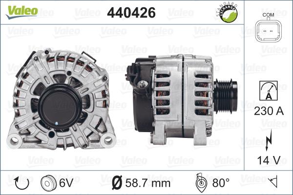 Valeo 440426 - Генератор autocars.com.ua