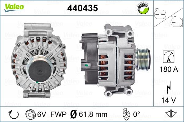 Valeo 440435 - Генератор autocars.com.ua