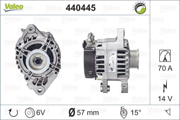 Valeo 440445 - Генератор autocars.com.ua