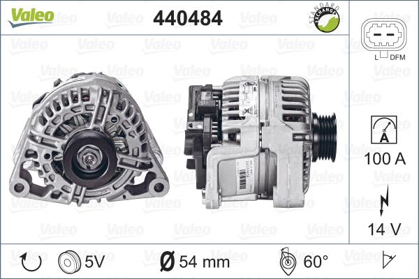 Valeo 440484 - Генератор autocars.com.ua