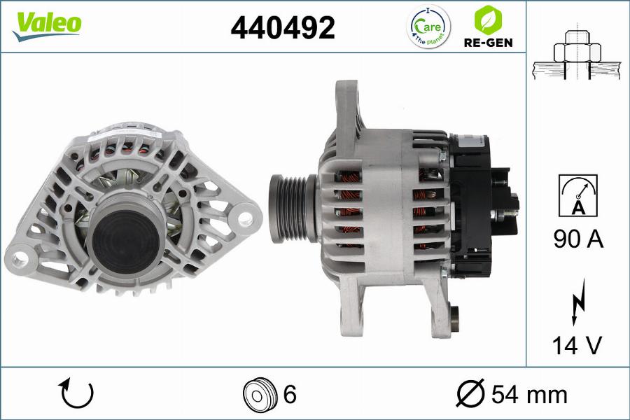 Valeo 440492 - Генератор autocars.com.ua