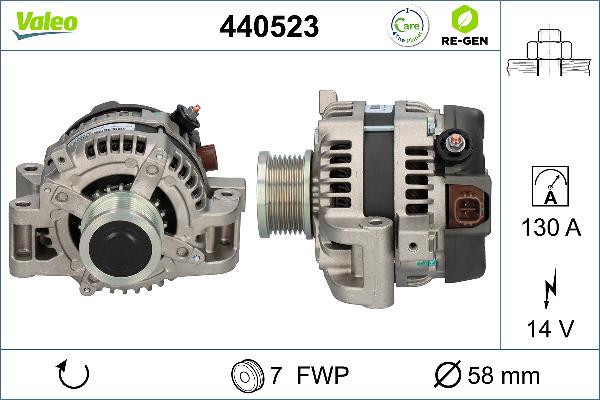 VALEO 440523 - Генератор autocars.com.ua