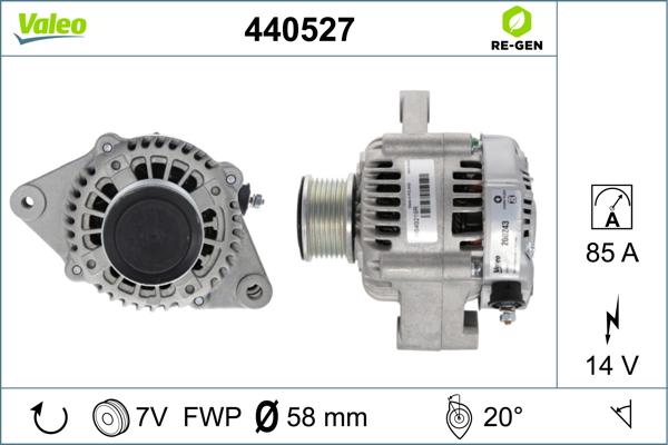 Valeo 440527 - Генератор autocars.com.ua