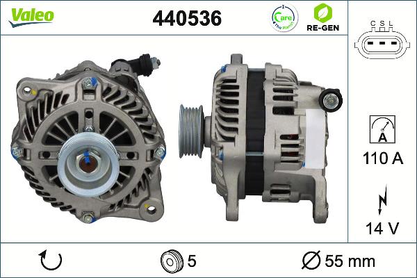 VALEO 440536 - Генератор autocars.com.ua