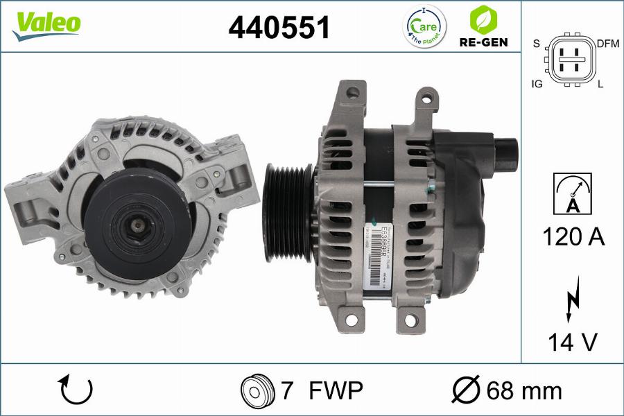 Valeo 440551 - Генератор autocars.com.ua