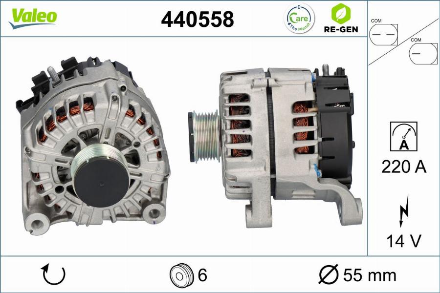 Valeo 440558 - Генератор autodnr.net