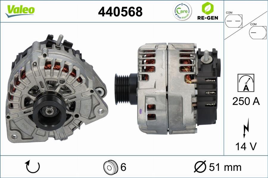 Valeo 440568 - Генератор autocars.com.ua