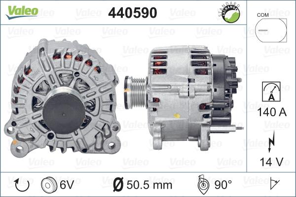 Valeo 440590 - Генератор autocars.com.ua