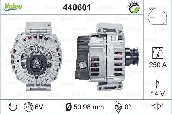 Valeo 440601 - Генератор autocars.com.ua