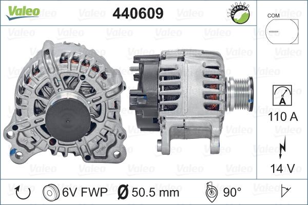 Valeo 440609 - Генератор autocars.com.ua