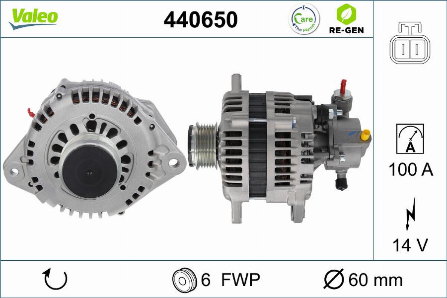 Valeo 440650 - Генератор autocars.com.ua