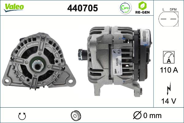 VALEO 440705 - Генератор autocars.com.ua