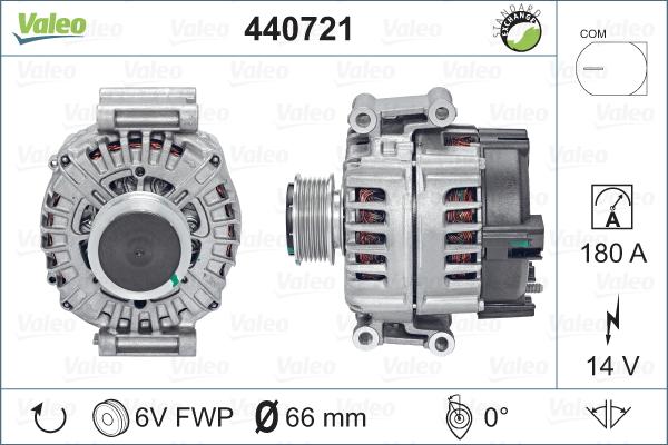 Valeo 440721 - Генератор autocars.com.ua