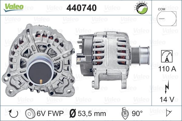 Valeo 440740 - Генератор autocars.com.ua