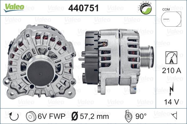 Valeo 440751 - Генератор avtokuzovplus.com.ua