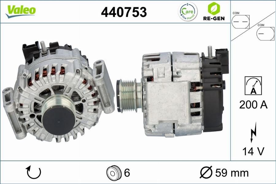 Valeo 440753 - Генератор autocars.com.ua