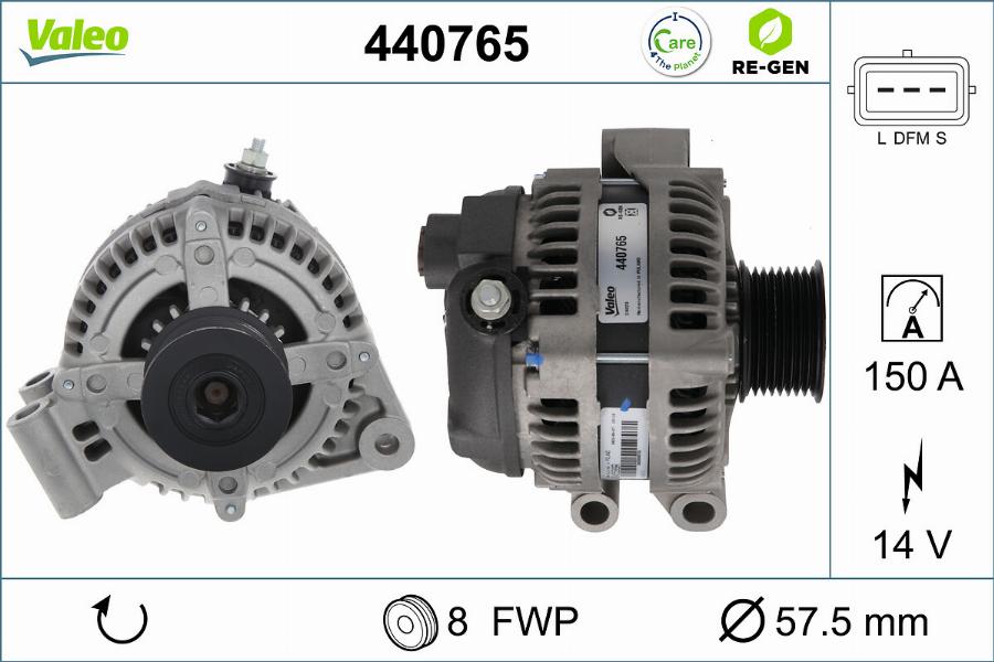 Valeo 440765 - Генератор autodnr.net