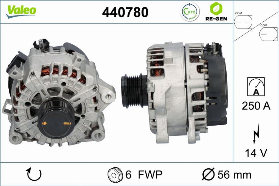 Valeo 440780 - Генератор avtokuzovplus.com.ua