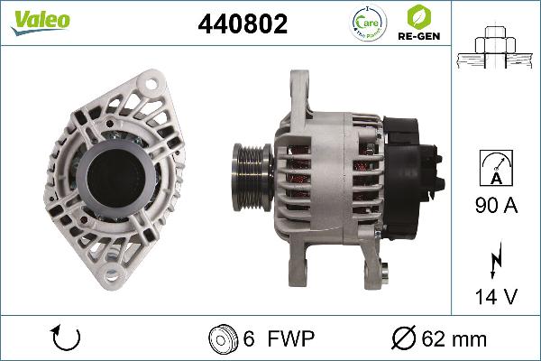 VALEO 440802 - Генератор autocars.com.ua