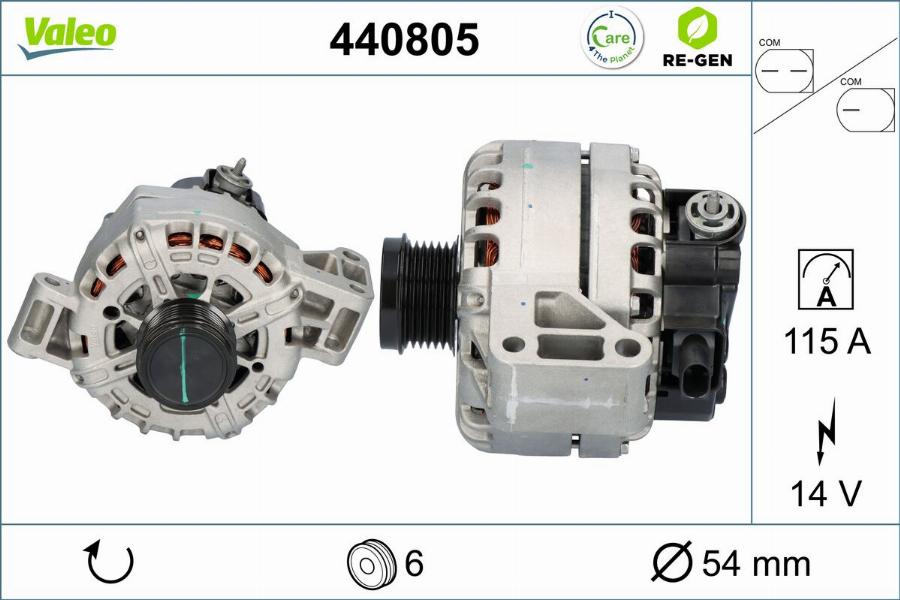 Valeo 440805 - Генератор autocars.com.ua