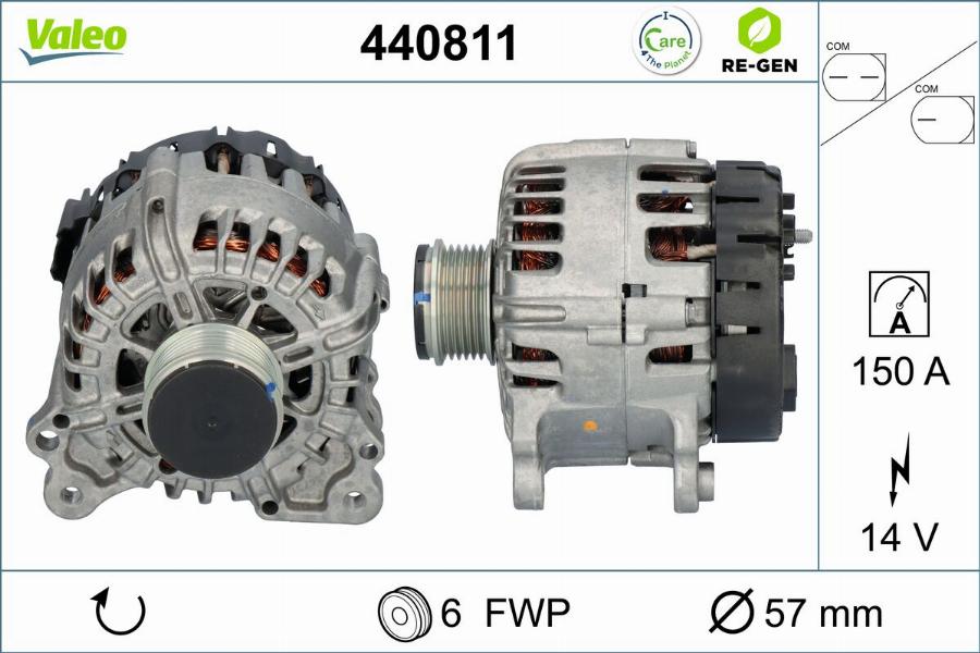 Valeo 440811 - Генератор autodnr.net