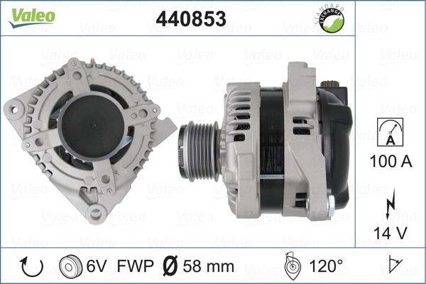 Valeo 440853 - Генератор autocars.com.ua