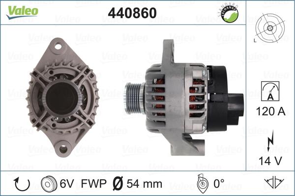 Valeo 440860 - Генератор autocars.com.ua