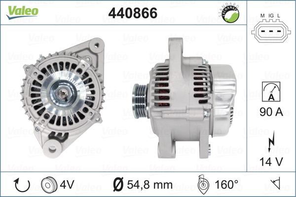 Valeo 440866 - Генератор autocars.com.ua