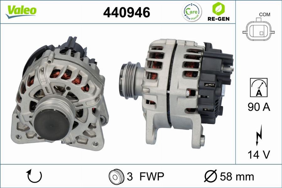 Valeo 440946 - Генератор autocars.com.ua