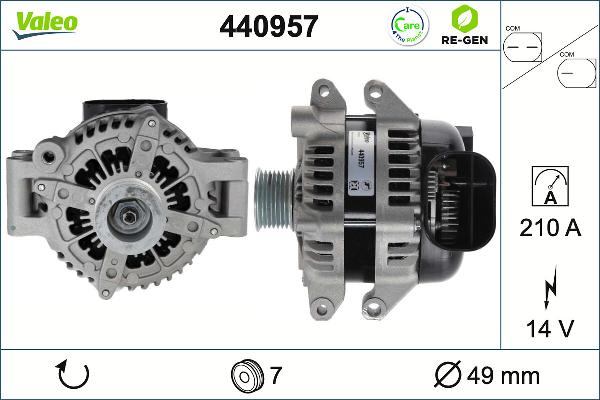 VALEO 440957 - Генератор autocars.com.ua
