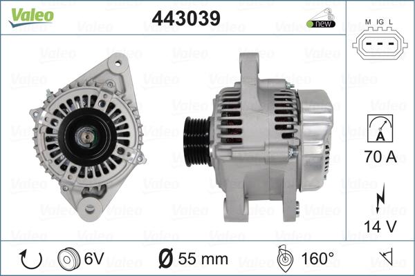 Valeo 443039 - Генератор avtokuzovplus.com.ua